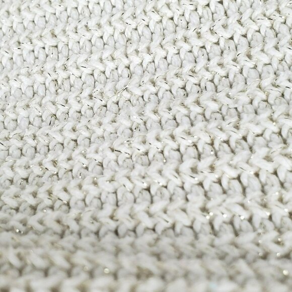 a.n.a. Sparkle Sweater Pull Over Top Womens Size M Cream Open Knit Dolman - Picture 7 of 8